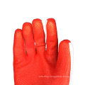 Construction 7G/10G Poly/cotton Knit Laminated Latex Rubber Palm Coated Gardening Safety Work Gloves